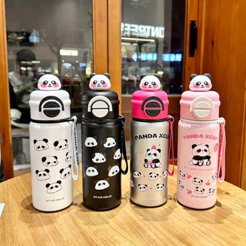 Image of 2 in 1 Stainless Steel Insulated Sipper Water Bottle with Straw & Flip Lid | Leakproof Thermos Flask for Kids & Adults | BPA-Free Travel Thormos with Handle & Wrist Strap- 550 Ml (Any 1)