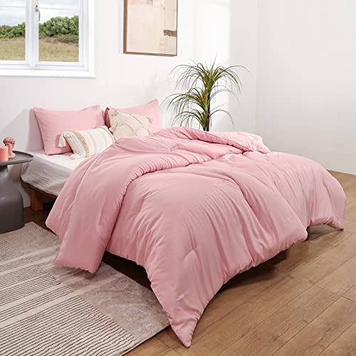 Image of ROSGONIA Full Size Comforter Sets for Girls Boys Teens Pink, 3pcs (1 Boho Comforter & 2 Pillowcases), Lightweight Dorm Bedding Soft All Season Bed Set