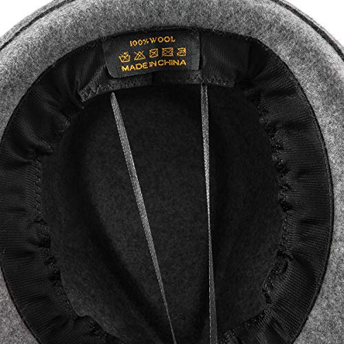 Image of LADYBRO Straw Trilby Fedora Hat for Men Women 1920s Wool Felt Panama 7 1 /4