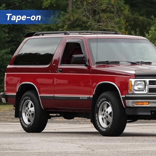 Image of Window Visors Rain Guards for 1987-1991 Chevy Blazer, Out-Channel Window Vent Wind Deflectors Visors Shades for 1973-1991 Chevy GMC C /K /R-Series Pickup /Suburban