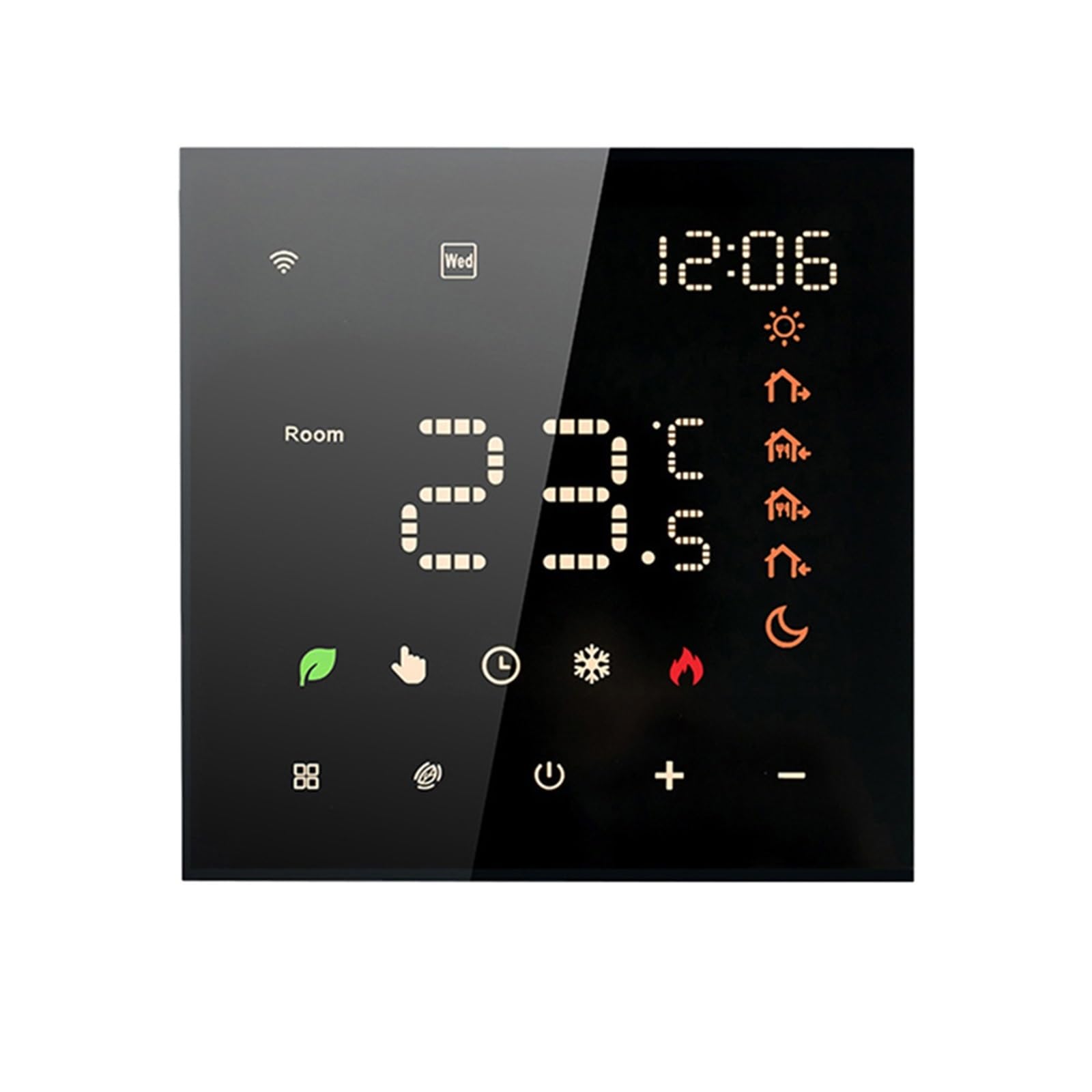 Termostat cyfrowy, 1pc Tuya inteligentny elektryczny termostat do ogrzewania podłogowego kocioł gazowy naścienny sterowanie głosem telefonu komórkowego(3A WIFI black)