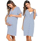 【Exquisite Geschenke】Kurzärmlige weiche Pyjamas können auch als Geschenke für Verwandte und Freunde verwendet werden. Auch nach der Geburt des Kindes können sie wie normale Pyjamas getragen werden. Stillpyjamas können das ganze Jahr über verwendet werden