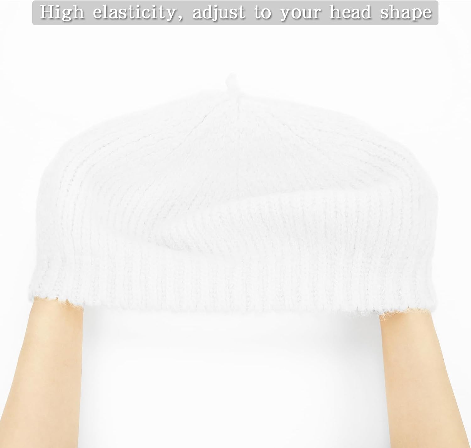 Gllutt Winter Beret Hat for Women Wool Blending Beanie French Style Thick Stretchy Soft