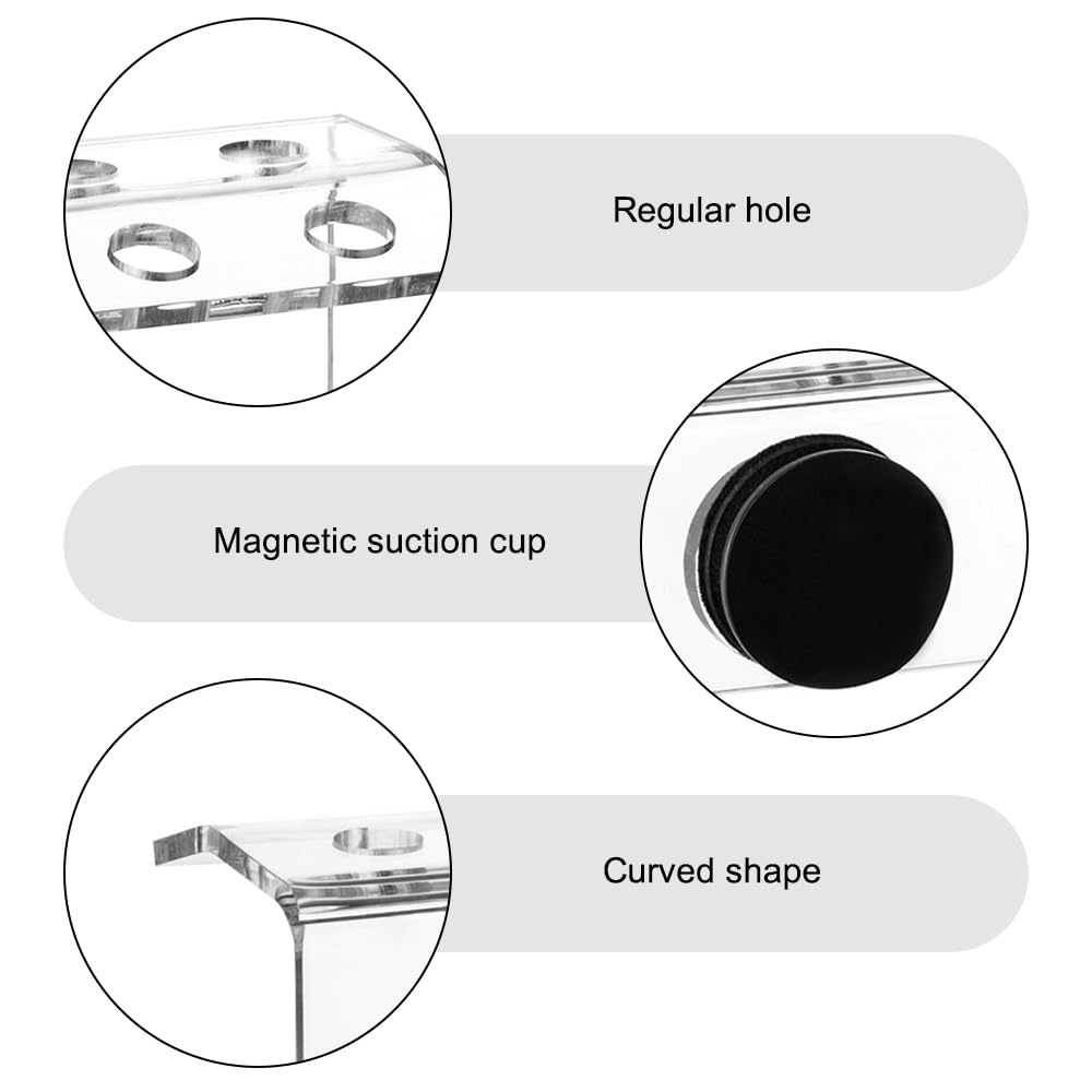 MiOYOOW Coral Frag Rack Bracket, tappo a 4/8 fori, telaio in acrilico con ventosa magnetica per acquari