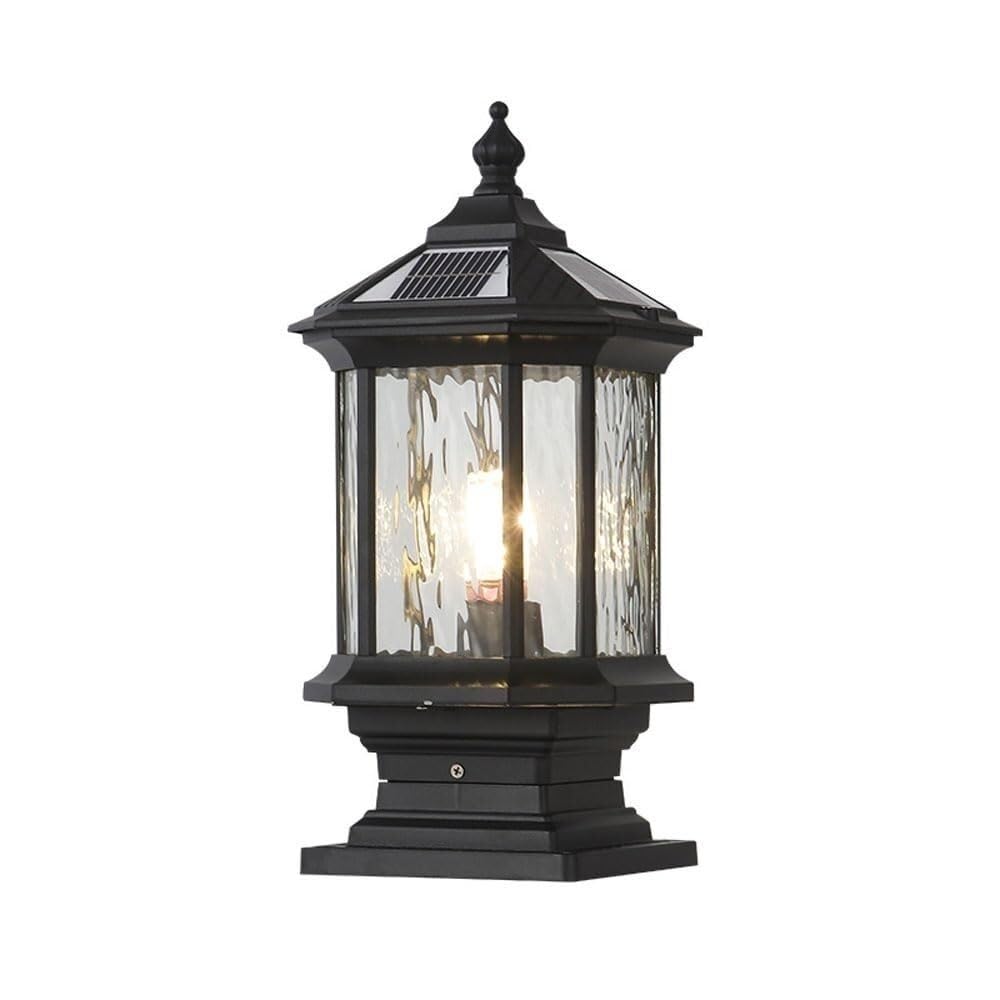 Modern Outdoor Solar Post Light LED Fence Deck Cap Pillar Column Lamp