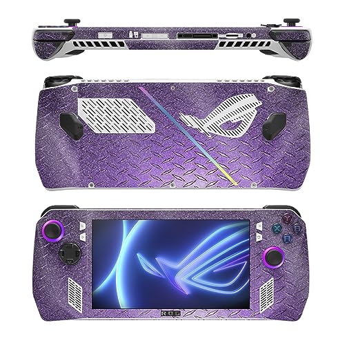 Image of MightySkins Glossy Glitter Skin Compatible with Asus ROG Ally - Purple Diamond Plate | Protective, Durable High-Gloss Glitter Finish | Easy to Apply