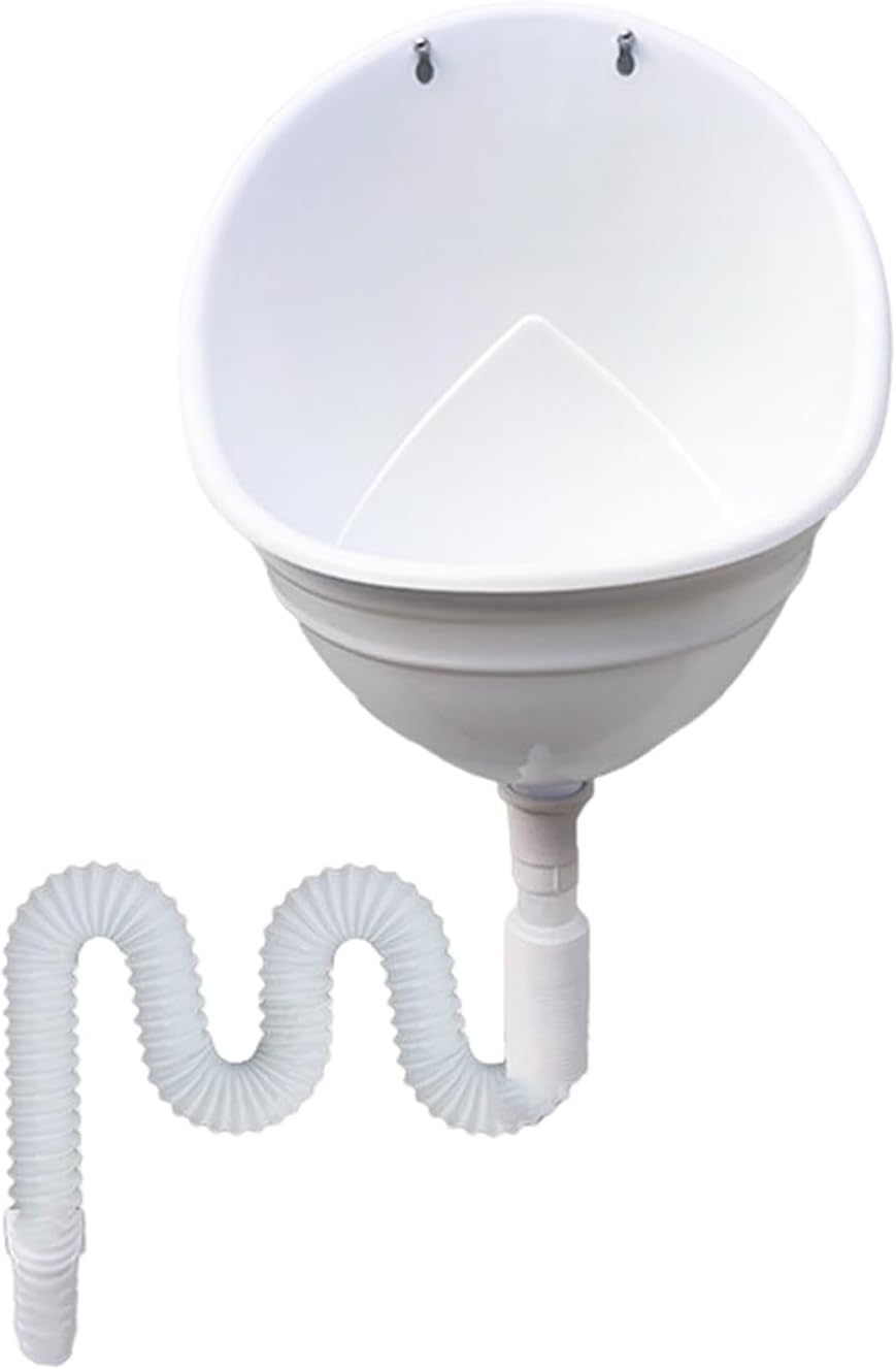 Wall-Mounted Urinals for Men, Durable Plastic Urinal with Urine Diverter and Lid, Easy to Clean, Suitable for Home Bathrooms, Public Toilets, Gardens