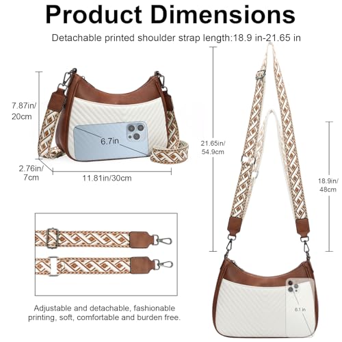 Image of GOIACII Crossbody Bags for Women Travel Purses Leather Handbags Medium Shoulder Bag with Adjustable Strap