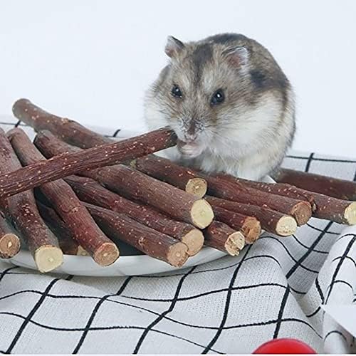 LISSION Apple Tree Sticks 2.2lb 1000g, Natural Wood Molar Sticks, Pet Chew Toys for Guinea Pig, Chinchilla, Rabbit, Hamster, Bunny, Small Animal Molar Snacks - 2