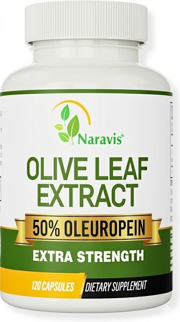 Olive Leaf Extract - 50% Oleuropein Immune Support Supplement - 120 Capsules (4-Month Supply)