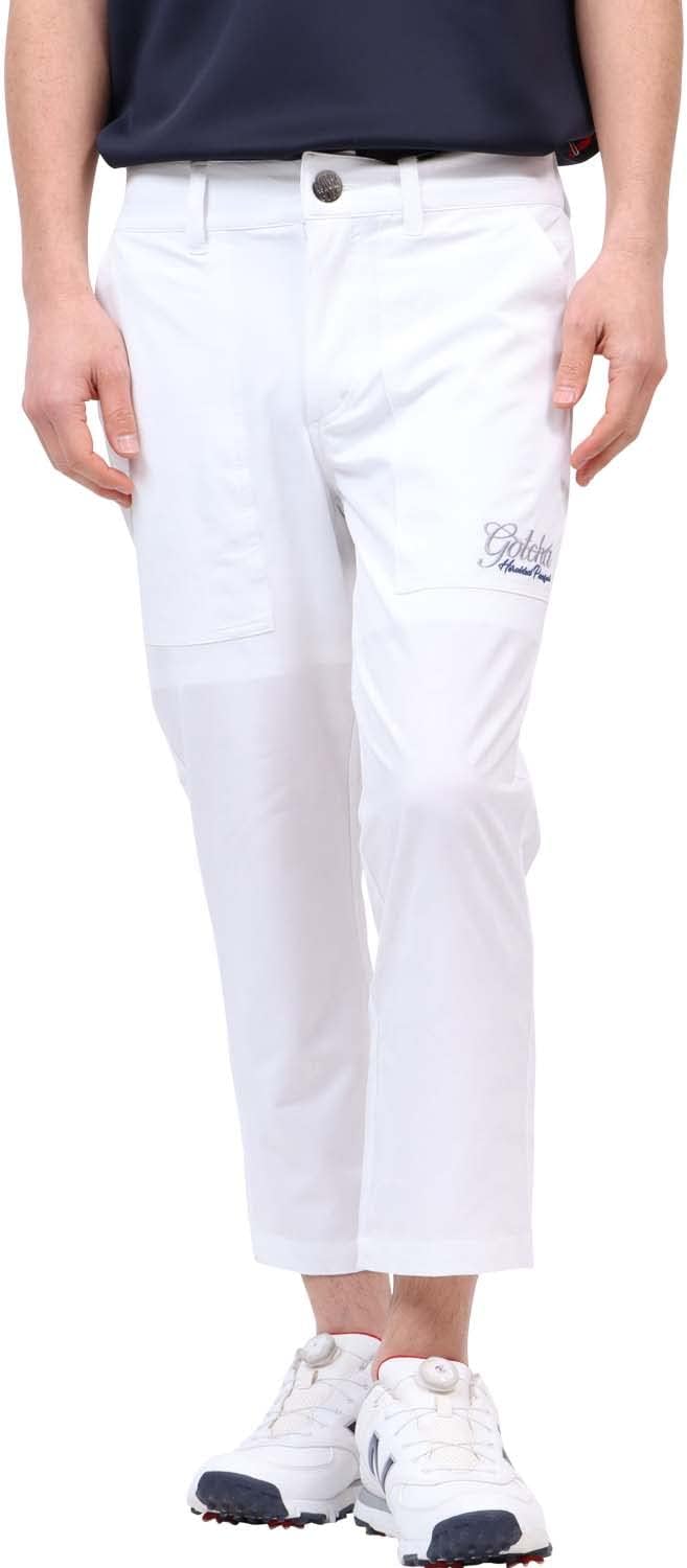 [ガッチャ ゴルフ] GOTCHA GOLF パンツ 撥水 ストレッチ シャドー カモ クロップドパンツ 222GG1802 ホワイ