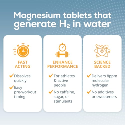 Image of TruH2 by AquaTru Molecular Hydrogen Tablets | with Magnesium | Pre-Workout Supplement | Power Your Workouts with Molecular Hydrogen (H2) | 8 PPM Tablets | Dissolve in Water | 30 Tablets (30 Servings)
