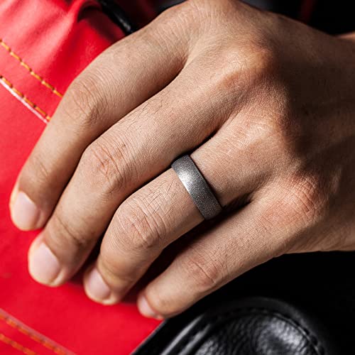 ThunderFit Unisex Silicone Wedding Rings, Rubber Engagement Bands 6mm Wide 1.65mm Thick - 1/2/3/4/5/6/7 Variety Multipack (Pack D - Size 13.5-14 (22.69mm)) by ThunderFit - Used condition - Image 4