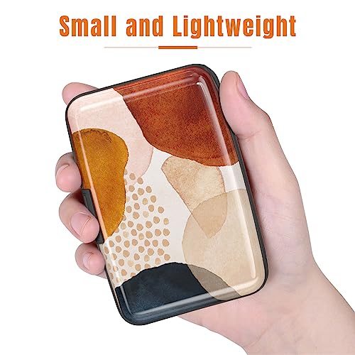 Image of Rimilak Aluminuml Credit Card Holder, Mini Credit Card Wallet RFID Blocking Slim Metal Hard Case for Women Men, Abstract Marble