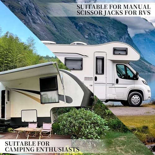 Image of Scissor Jack Slotted Drill Adapter, Compatible with RV Manual Scissor Jacks, C Jacks, Camper Trailer Pop-Up Stabilizers, Effortless Lifting for RV Owners and Campers