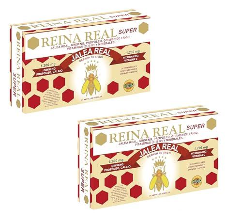Pack 2 Unidades | Reina Real Super | Máxima Energía | 20 ampollas bebibles | Robis