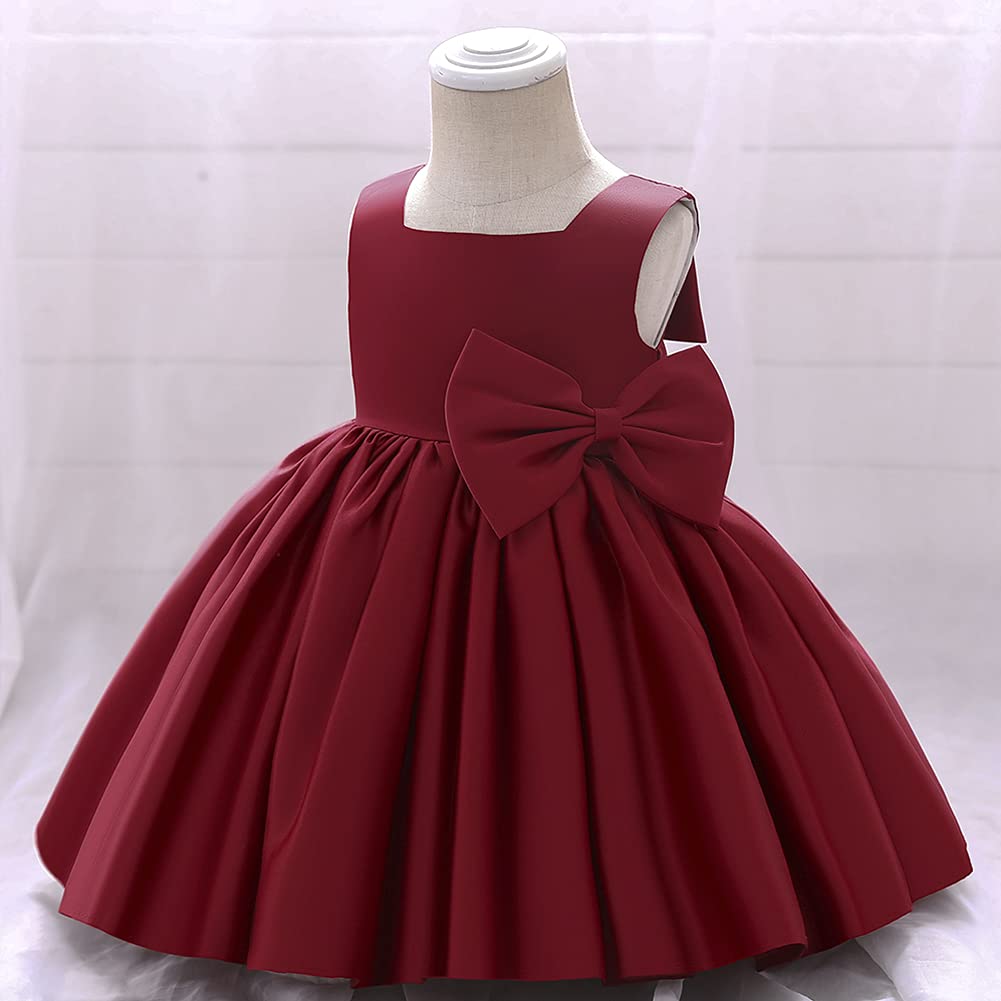 IBAKOM Mädchen Bowknot Tutu Prinzessinnen-Kleid für Mädchen, zum Geburtstag, für Hochzeit, Taufkleid