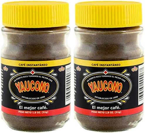 YauconoInstant Coffee in Glass Jar, 1.8 Ounce (Pack of 2)