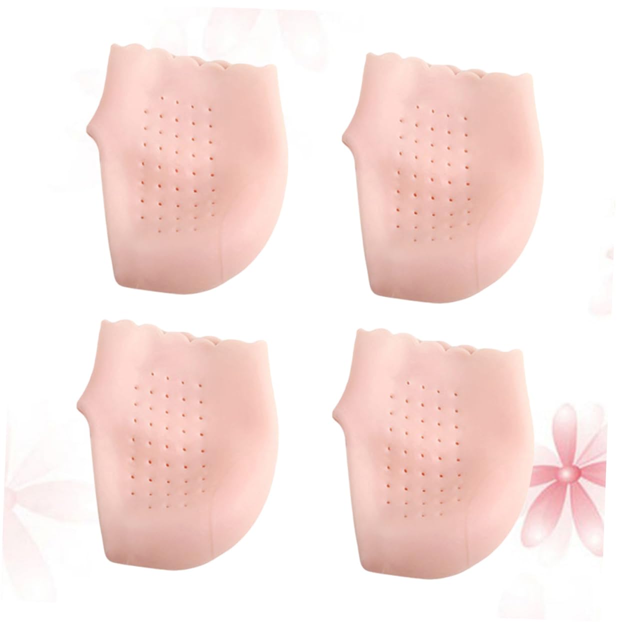 HOODANCOS 2 Pairs Pink Lace Heel Protective Sleeves for Foot Care Moisturizing Breathable Alleviate Heel and Cracked Skin Comfortable for Women