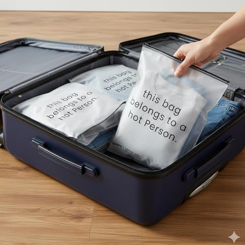 Image of ZippingMe - Pack of 18 Large Frosted Laundry Zip Bags for Washing Clothes, Blouses, Bras, Hosiery, Underwear & Wet Garments | Travel Storage Organizer | Waterproof Plastic Pouches