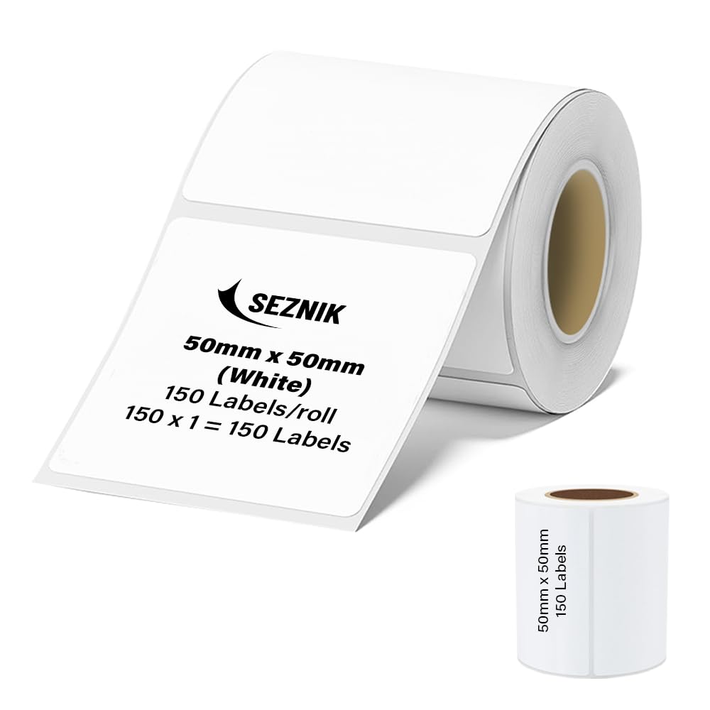 Seznik Thermal Lables, 50mmx50mm Label Roll Paper, 2 inch Self-Adhesive Thermal Paper for Mini Printer (White - 50mmx50mm - 150 Labels)-picture-19