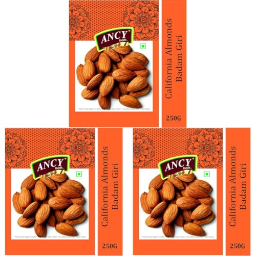 Image of Ancy Foods Premium Dry Fruits (California Almonds /Badam), 250 g (Pack of 3)