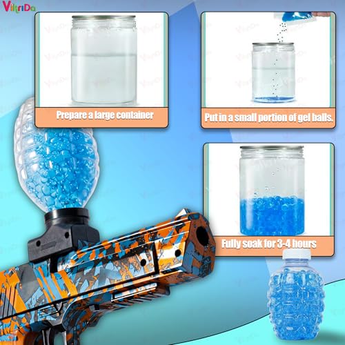 Image of Vikrida Blaster Gun for Outdoor Activities Shooting Time with Balls for Adult Original Airsoft Gun Automatic - Multicolor