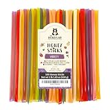 The Honey Jar Variety Pack Honey Sticks - Pure Honey Straws For Tea, Coffee, or a Healthy Treat - One Teaspoon of Flavored Honey Per Stick - Made In The USA with Real Honey - (100 Count)