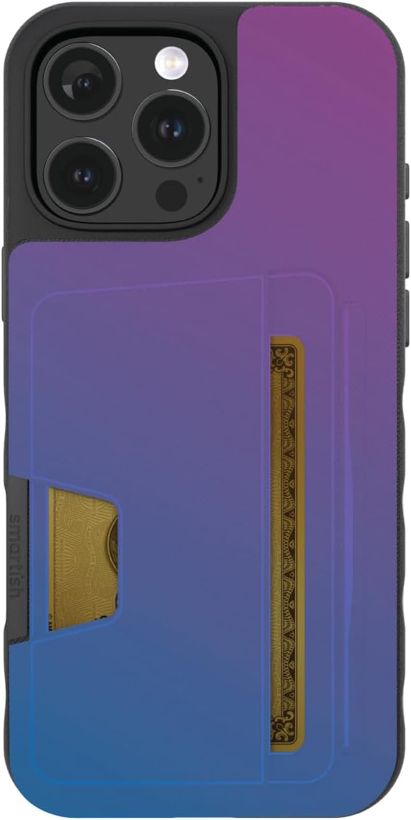 Smartish - Neon Moon - iPhone 16 Pro Max Wallet Case - Wallet Slayer Vol 2 [Slim + Protective Kickstand] Credit Card Holder - Fits iPhone 16 Pro Max