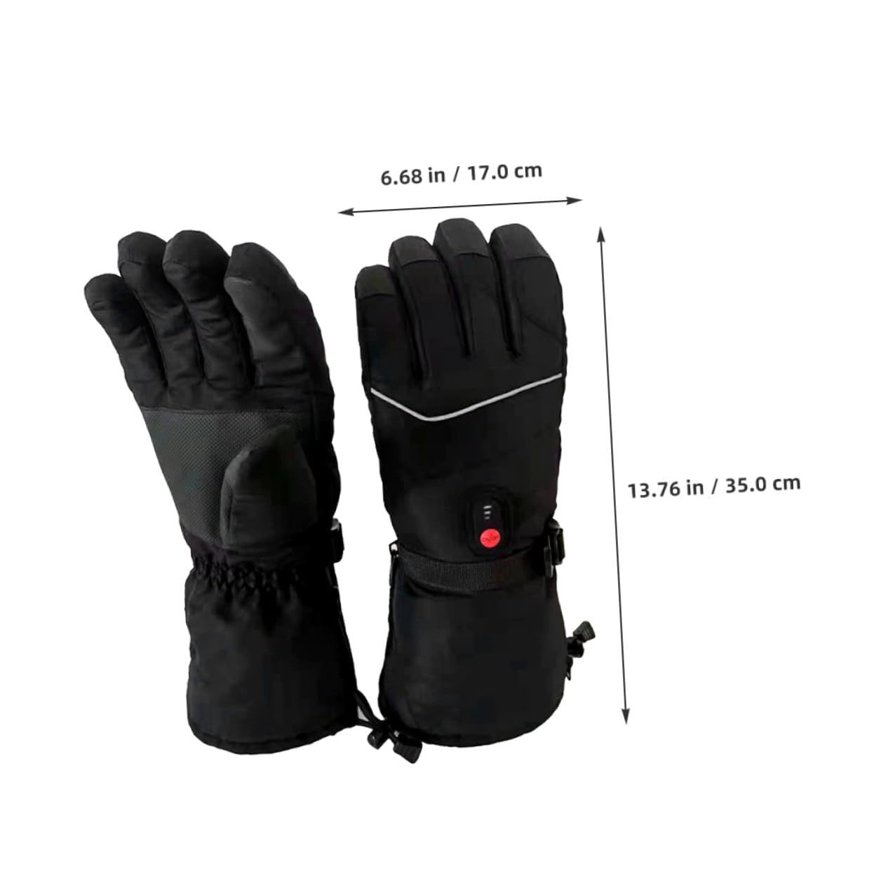 Gatuida Guanti Riscaldati Ricaricabili per Uomo Guanti da Sci Termici Impermeabili Caldi Elettrici per Inverno Sportivi all Aperto Calore Duraturo
