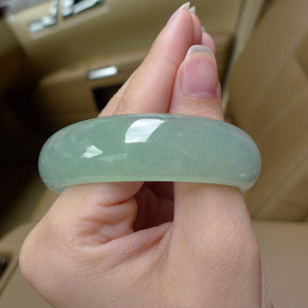 Bracciale di Giada per Donne, Bangle di Giada, Quartzite Smeraldo Bracciale Giada in Giada Verde Giada Pacchetti di Gioielli di gioielleria, 58 mm