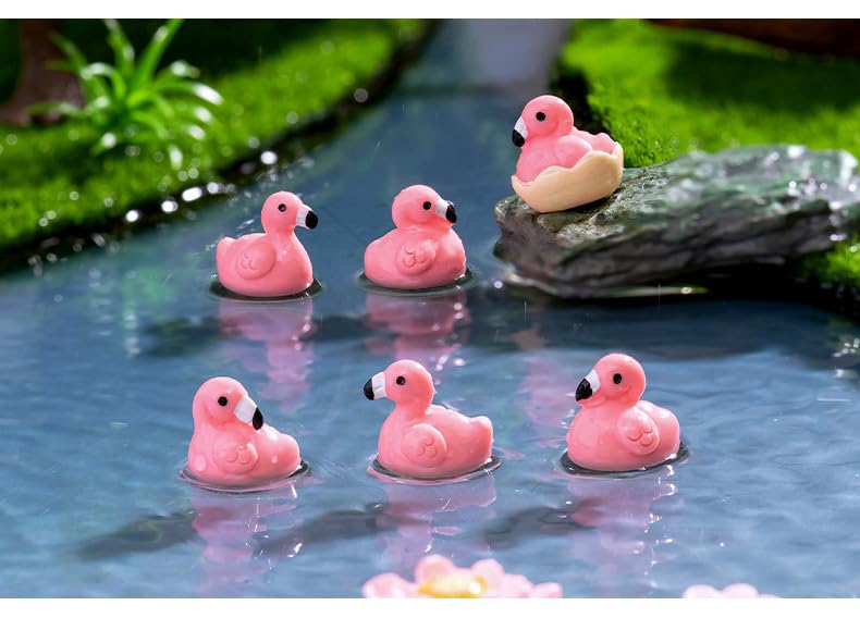 Amazon.co.jp: Tatmitter 小さな樹脂動物、40個 ミニピンク フラミンゴ