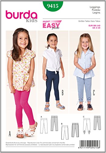 burda Schnittmuster Mädchen Leggings 9415 Gr. 98-104