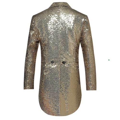 Men's Glitter Sequin Notched Lapel Suit One Button Tuxedo Wedding Party Banquet Jackets2