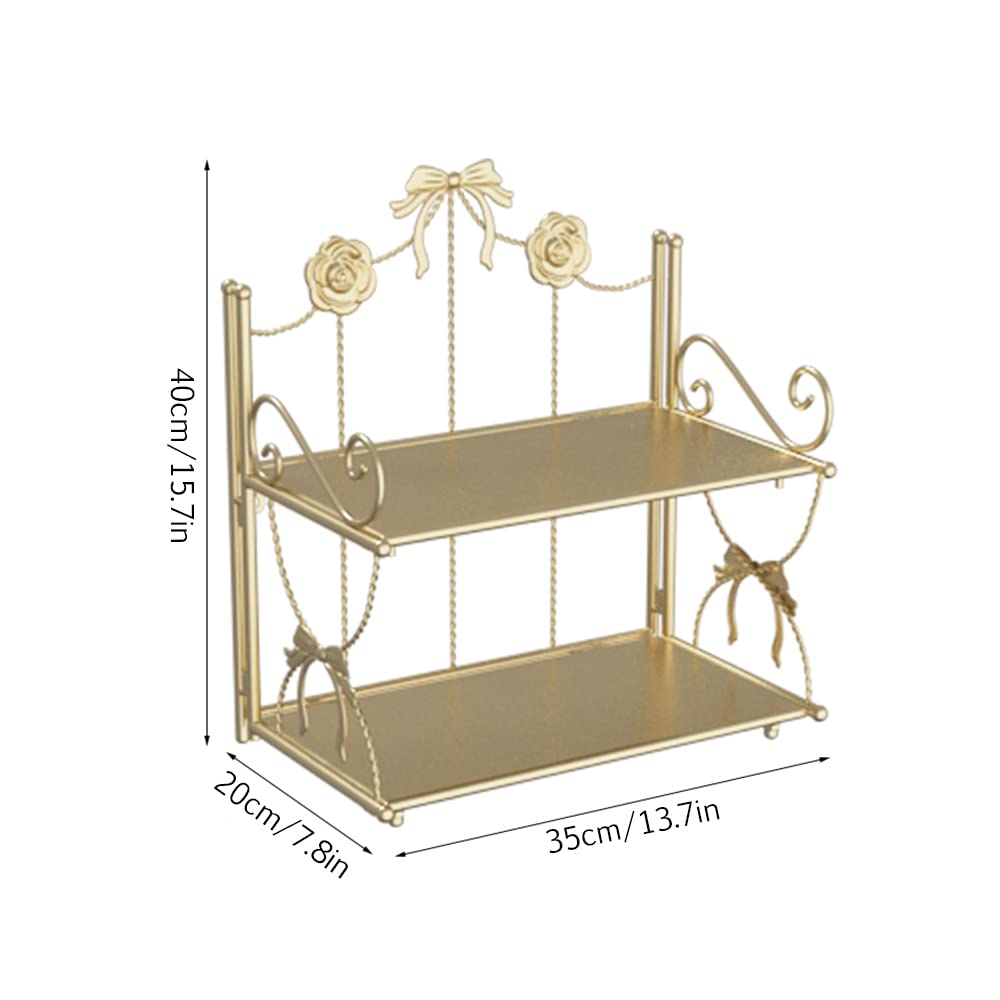 Amazon.com: BOOMLATU 2-Tier Spice Rack Bow Counter Shelf Desktop