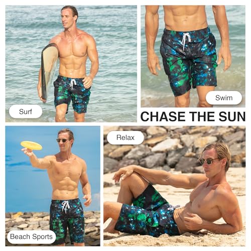 Image of Kanu Surf Men's Big Viper Extended Size Stripe Swim Trunk