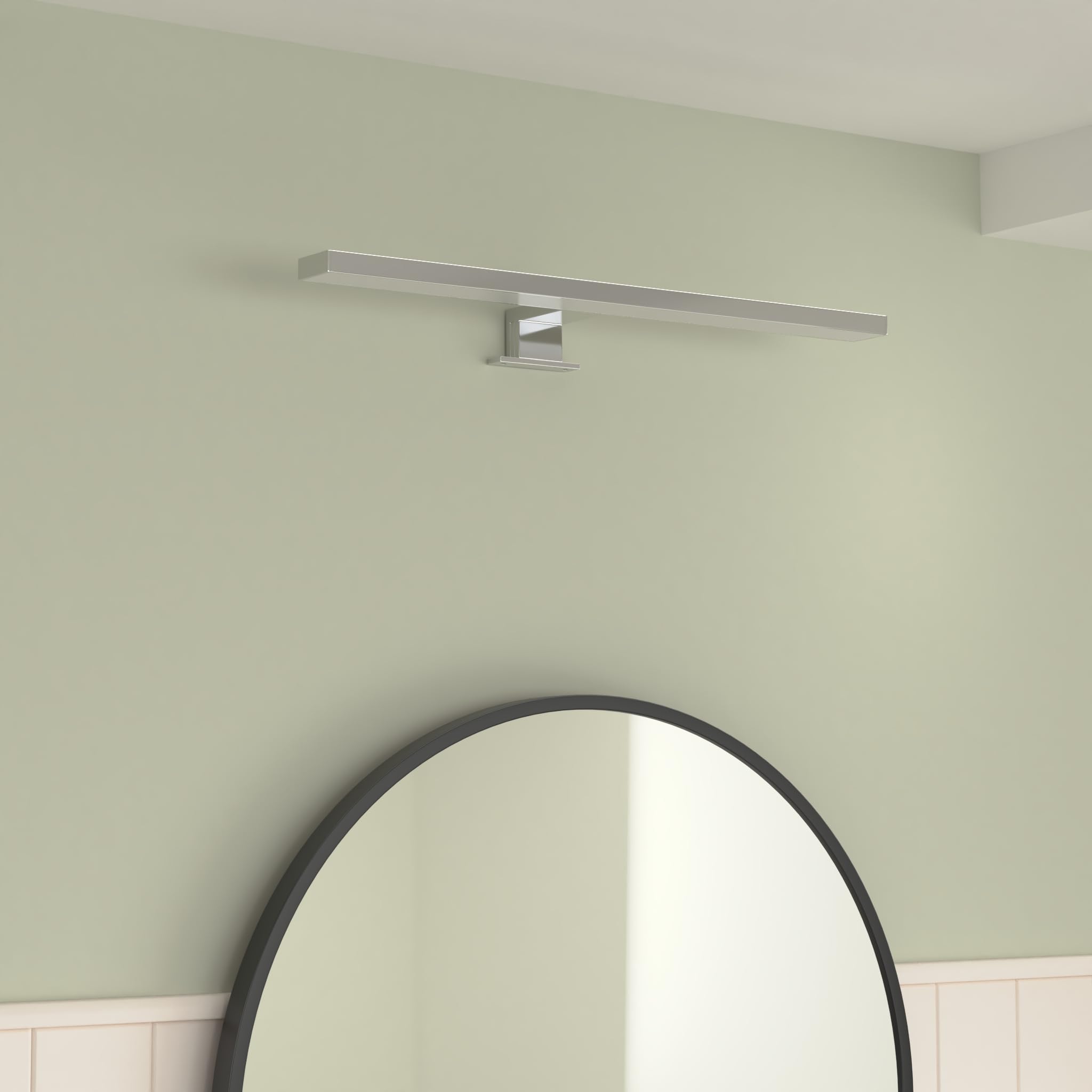 Hommie Lampara Espejo Baño 60CM, Blanco Natural 4000K I 15W I 1200LM Luz de Tocador, Impermeable IP44, Ideal para Baño I Gabinete I Maquillaje