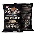 Bear Mountain All Natural Wood Pellets for Smoker, Grill & BBQ, 33 Lbs, Hickory