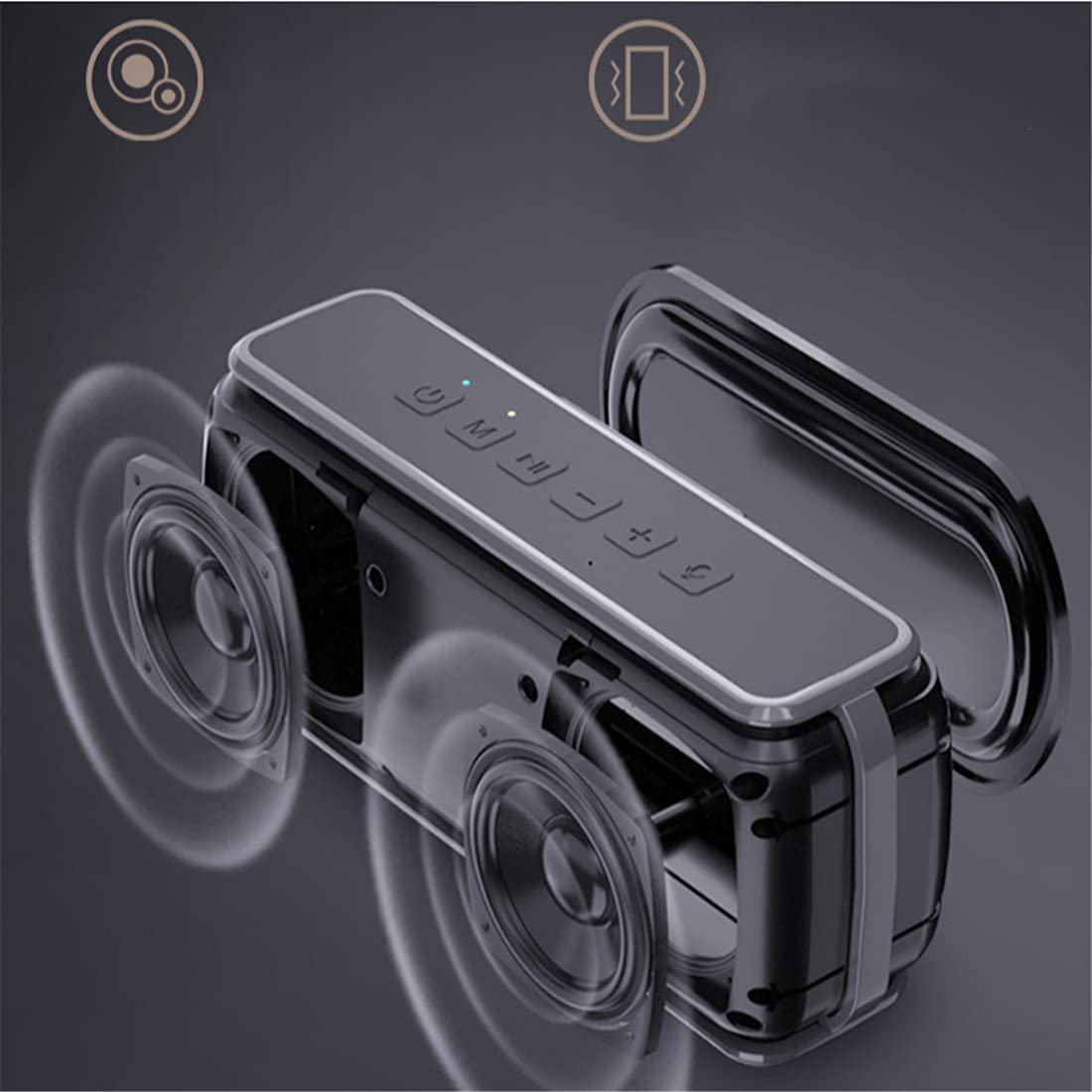 Altoparlante Bluetooth, Altoparlanti Wireless Portatili, Altoparlante Bluetooth Ad Alta Potenza da 60W, Altoparlante Wireless Impermeabile IPX5, per All'aperto, Campeggio
