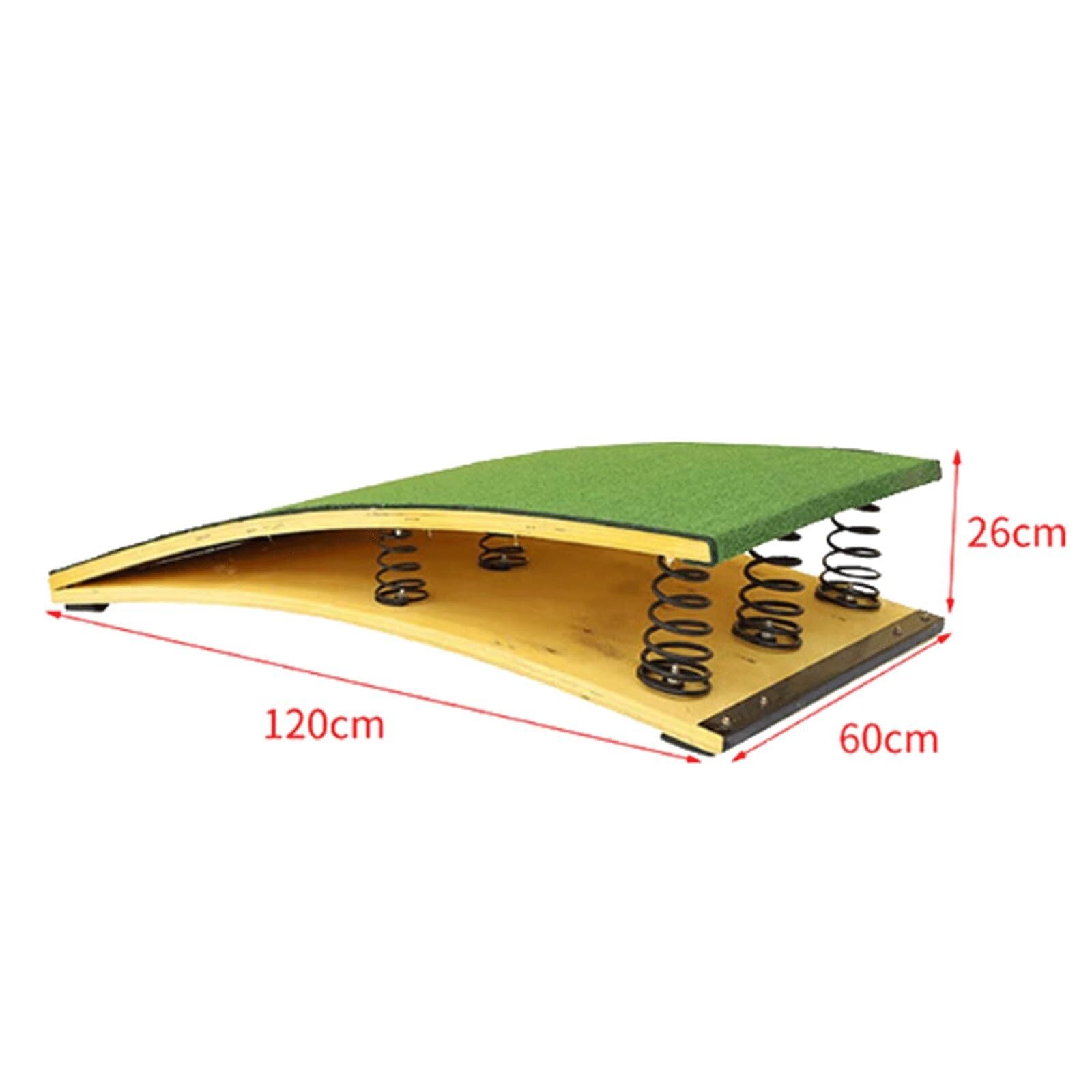 trampolina gimnastyczna, Pomoc szkoleniowa Springboard Vault Trampolina o dużej wytrzymałości Przenośna zakrzywiona trampolina ze sprężynami(Red,6 Springs)