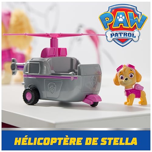 Paw Patrol - Pat Patrouille - Véhicule Figurine Stella - Voiture Figurine À Collectionner - Pat Patrouille Véhicule - Plastique Recyclé - Voiture Enfant - Jouet Enfant 3 Ans Et +