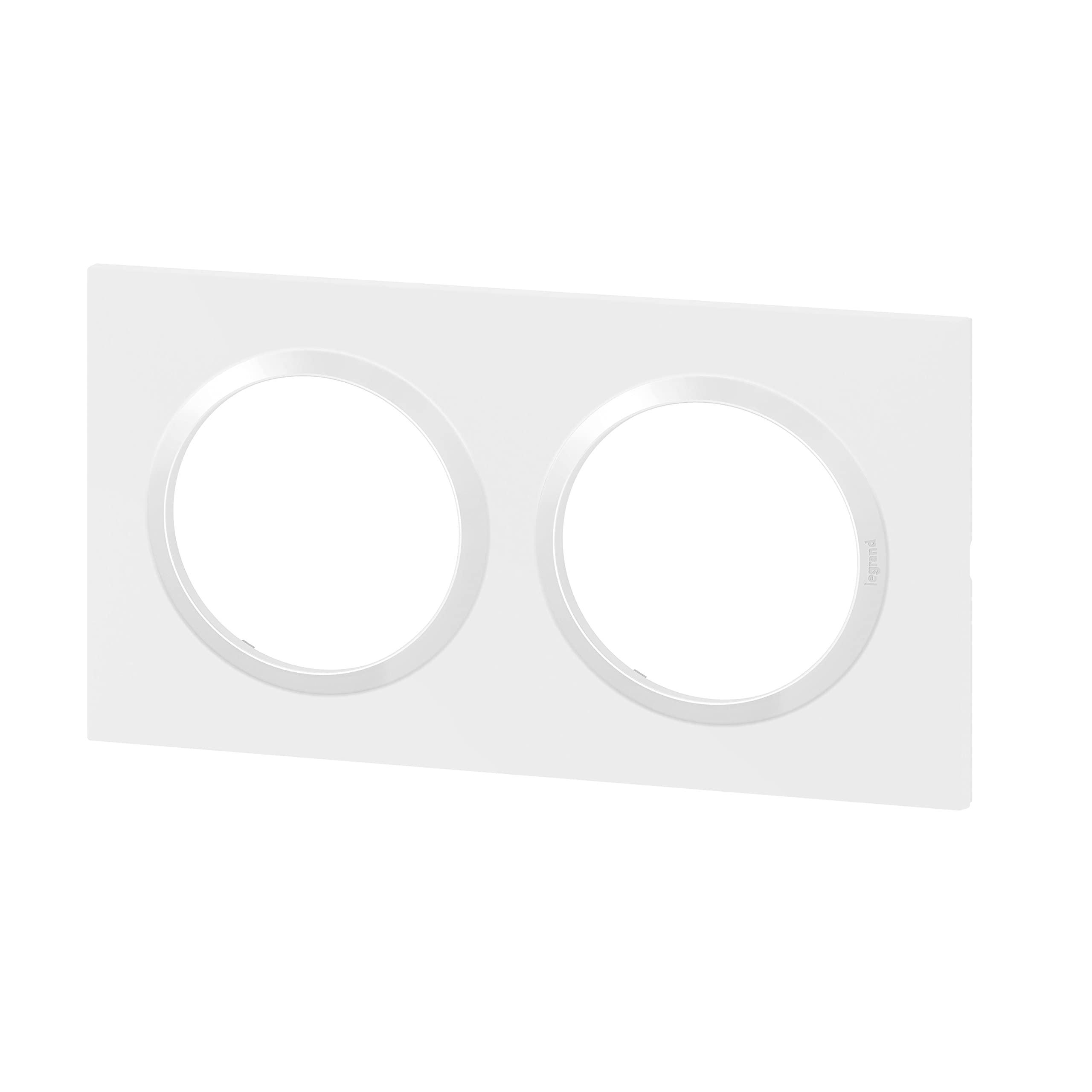 Legrand Steckdosen-Set 2P + T mit USB-Ladegerät, Produktreihe Dooxie, Unterputz-Design, Weiß, schnelles Aufladen für zwei Geräte, komplett mit Platte und Einbaudose