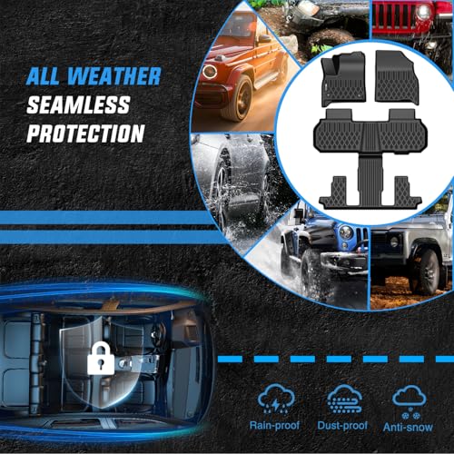 Image of Nilight TPE Floor Mats for Chevy Traverse GMC Acadia 7 Seats 2024-2026