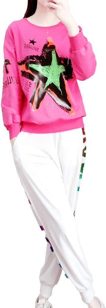 [JAMELATIC] 長袖 ャージ レディース ジ スウェット 2点セット 上下セット トレーニング ゆったり スウェッ 大きいサ