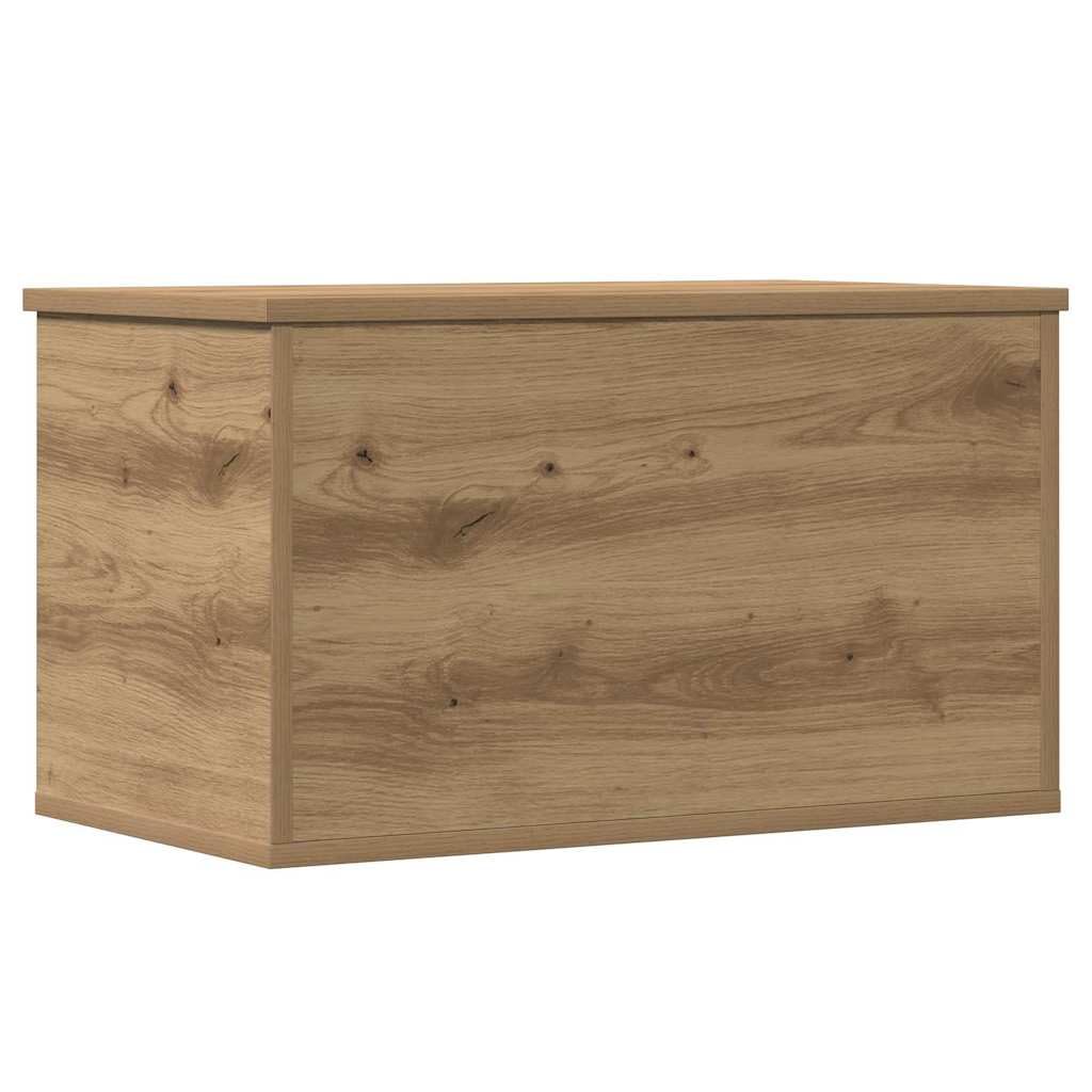 vidaXL Caja de Almacenamiento Roble Artesanal 60 x 35 x 35 cm, Caja de Almacenamiento Moderna, Organizador Rectangular, Solución sin Desorden, Espacio Ample, Diseño Compacto