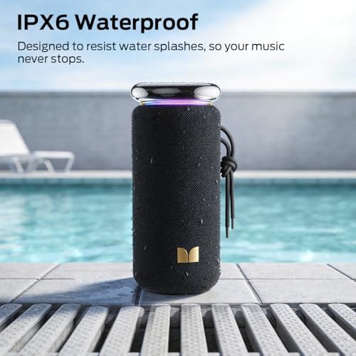 Monster Atomic Glow Bluetooth Speaker, Portable Speaker with 50W Dynamic Stereo Sound, Bluetooth 6.0, Support 100+ Pairing, Supports AUX/TF Card, IPX6 Waterproof Wireless Speaker for Travel, Outdoor - 5