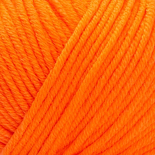 Estako Wool 98 . 100 % Superwash Merino Wool Medium Worsted Weight Soft Knitting And Crochet Yarn 1.76 Oz (50Gr) 98 Yds (90 M) (6392-Orange) #TOP1