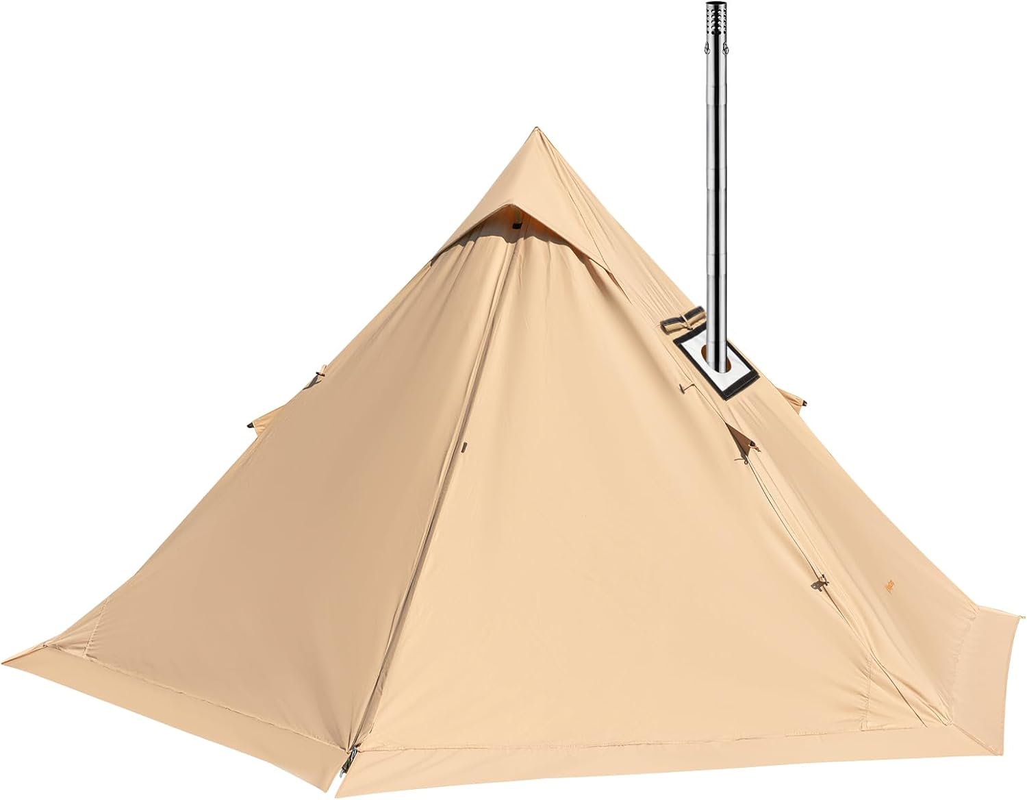KingCamp Canvas Hot Tent, Lightweight Waterproof & Windproof 4 Season Tipi Hot Tents with Stove Jack for Outdoor Camping