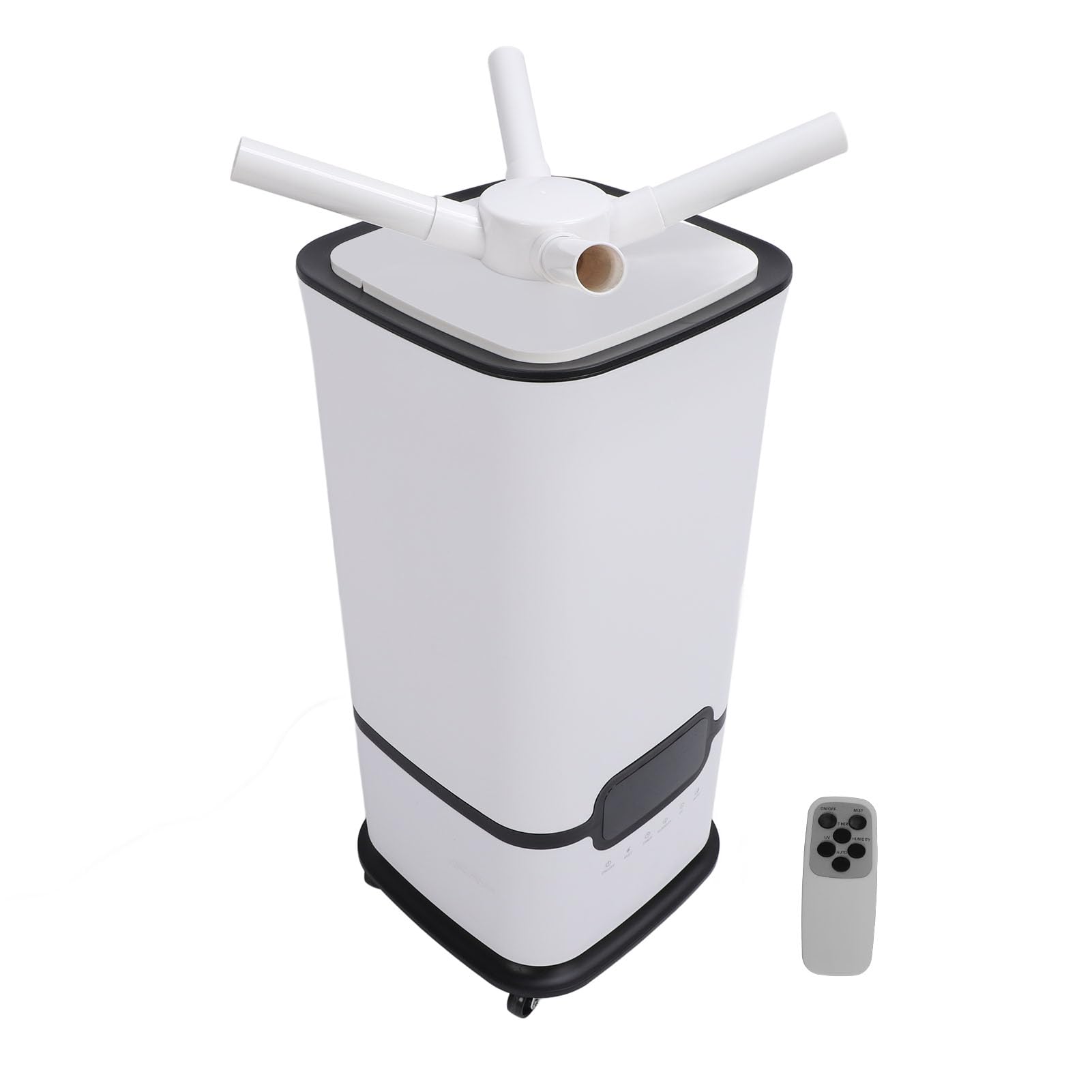 SIXRUN Umidificatore Grande da 16 Litri, Umidificatore Industriale Serbatoio 'Acqua da 16 Litri 3 Piastre di Atomizzazione Umidificatore a Ultrasuoni con Temporizzazione Intelligente