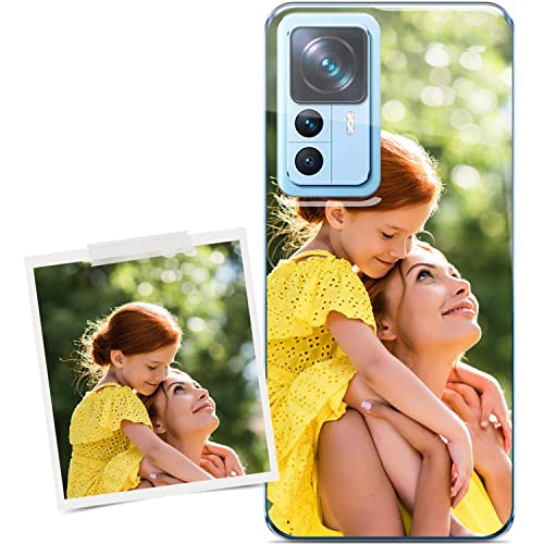 Yoedge Cover Personalizzata per Xiaomi 12T Pro 5G 6,67 Personalizzato con Foto Immagine Testi Disegni Custodia Personalizzabile Regalo Album Personalizzabili Nero Case per Xiaomi 12T Pro 5G